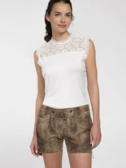 Spieth & Wenksy Hosen*Damen Lederhose - Alysa braun gemustert