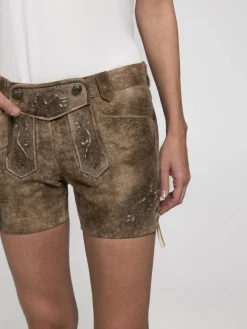 Spieth & Wenksy Hosen*Damen Lederhose - Alysa braun gemustert