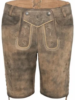 Spieth & Wenksy Hosen*Damen Lederhose - Portal braun meliert