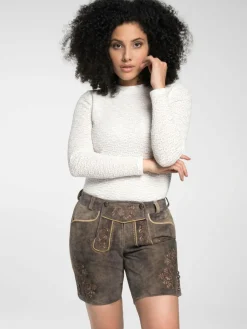 Spieth & Wenksy Hosen*Damen Lederhosen - Lederhose "Filipa" braun uni