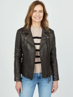 JCC Jacken & Westen*Damen Lederjacke braun uni