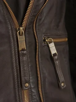 JCC Jacken & Westen*Damen Lederjacke braun uni