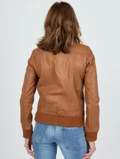JCC Jacken & Westen*Damen Lederjacke cognac uni