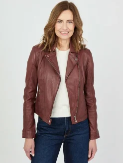 JCC Jacken & Westen*Damen Lederjacke rot uni