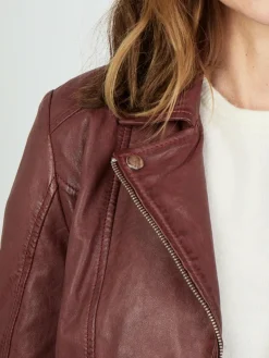 JCC Jacken & Westen*Damen Lederjacke rot uni