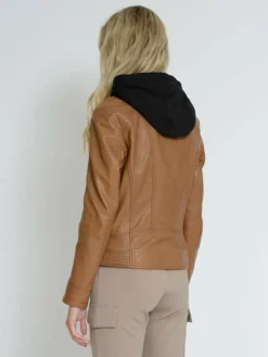 Mustang Blazer*Damen Lederjacke cognac uni