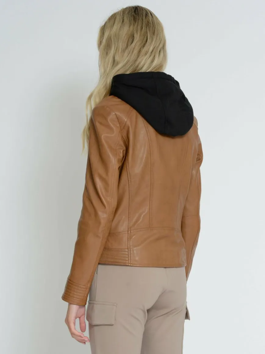Mustang Blazer*Damen Lederjacke cognac uni