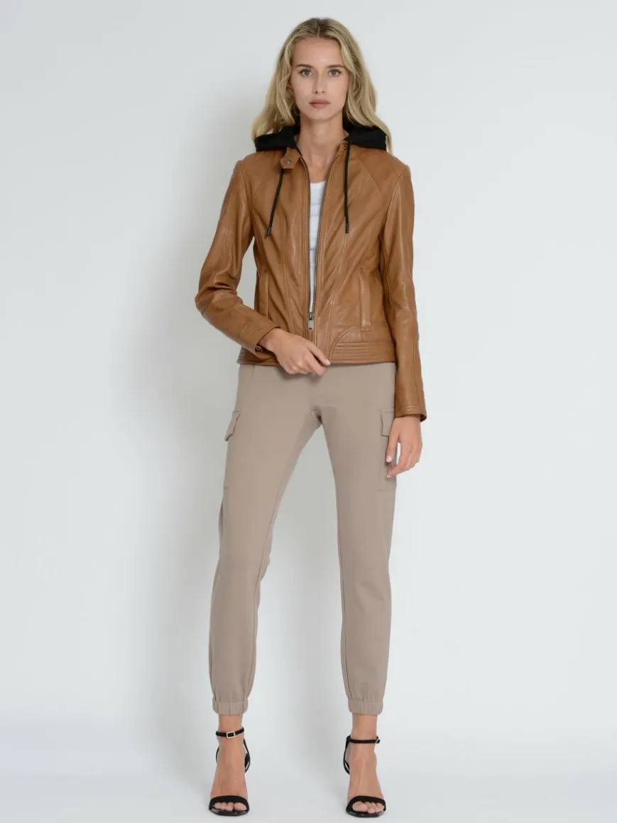 Mustang Blazer*Damen Lederjacke cognac uni