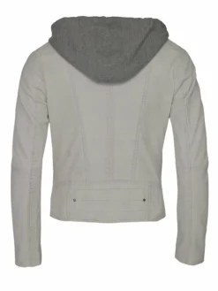 Maze Blazer*Damen Lederjacke hellgrau uni