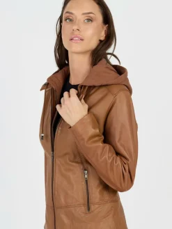 JCC Jacken & Westen*Damen Lederjacke cognac uni