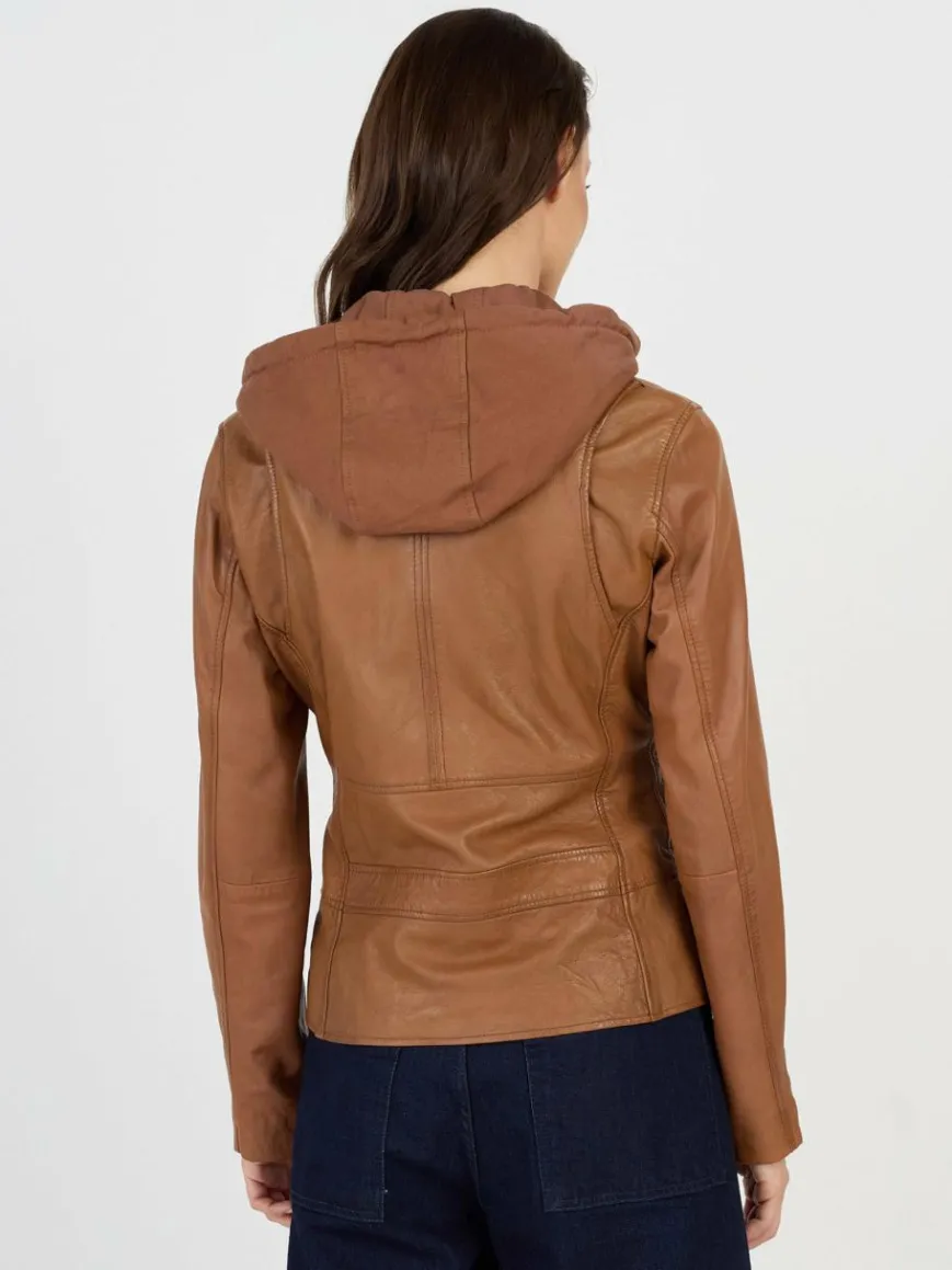 JCC Jacken & Westen*Damen Lederjacke cognac uni