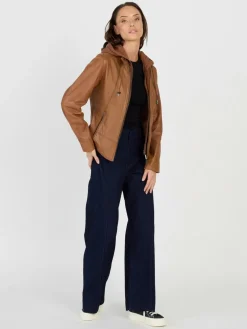 JCC Jacken & Westen*Damen Lederjacke cognac uni