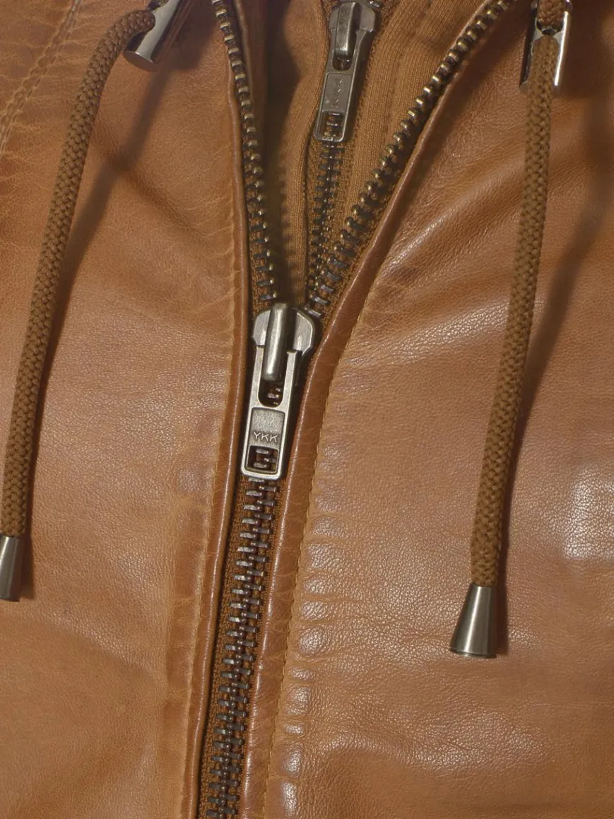 JCC Jacken & Westen*Damen Lederjacke cognac uni