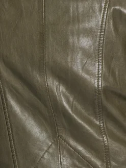 Maze Jacken & Westen*Damen Lederjacke grün uni