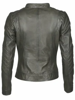 Maze Jacken & Westen*Damen Lederjacke grün uni
