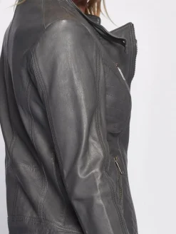 Maze Jacken & Westen*Damen Lederjacke grau uni