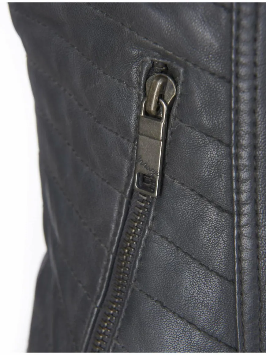 Maze Jacken & Westen*Damen Lederjacke grau uni