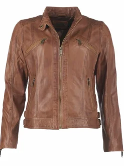 JCC Jacken & Westen*Damen Lederjacke cognac uni