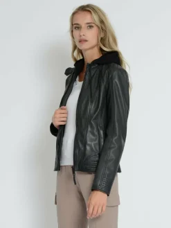 Mustang Blazer*Damen Lederjacke grau uni