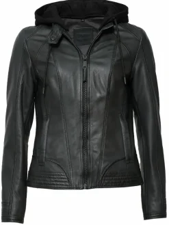 Mustang Blazer*Damen Lederjacke grau uni