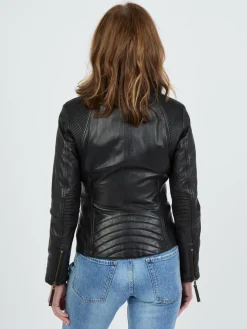 JCC Jacken & Westen*Damen Lederjacke schwarz uni