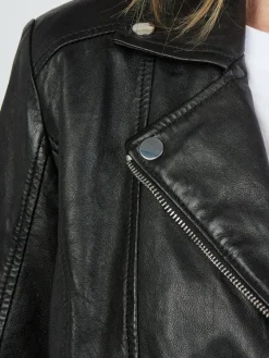 JCC Jacken & Westen*Damen Lederjacke schwarz uni