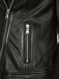 JCC Jacken & Westen*Damen Lederjacke schwarz uni