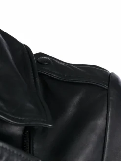 Mustang Blazer*Damen Lederjacke schwarz uni