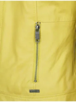 Maze Jacken & Westen*Damen Lederjacke gelb uni