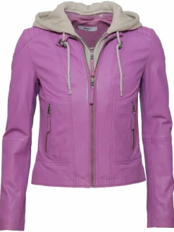 Maze Blazer*Damen Lederjacke lila uni