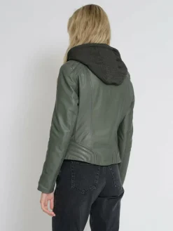 Mustang Blazer*Damen Lederjacke oliv uni