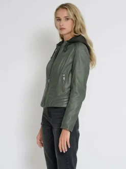 Mustang Blazer*Damen Lederjacke oliv uni