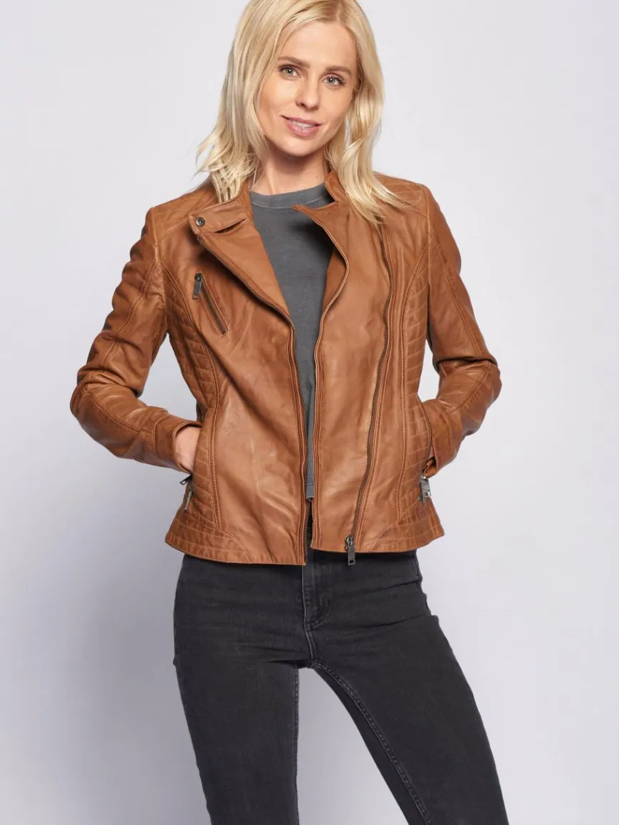 Maze Jacken & Westen*Damen Lederjacke cognac uni