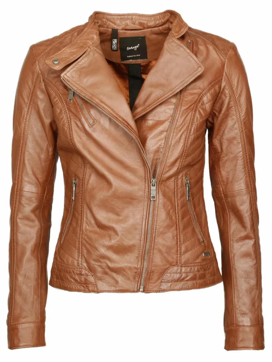 Maze Jacken & Westen*Damen Lederjacke cognac uni