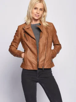Maze Jacken & Westen*Damen Lederjacke cognac uni