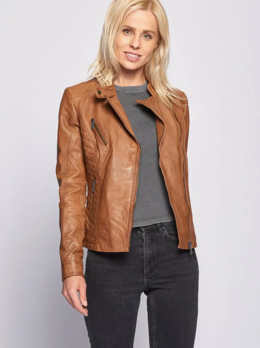 Maze Jacken & Westen*Damen Lederjacke cognac uni