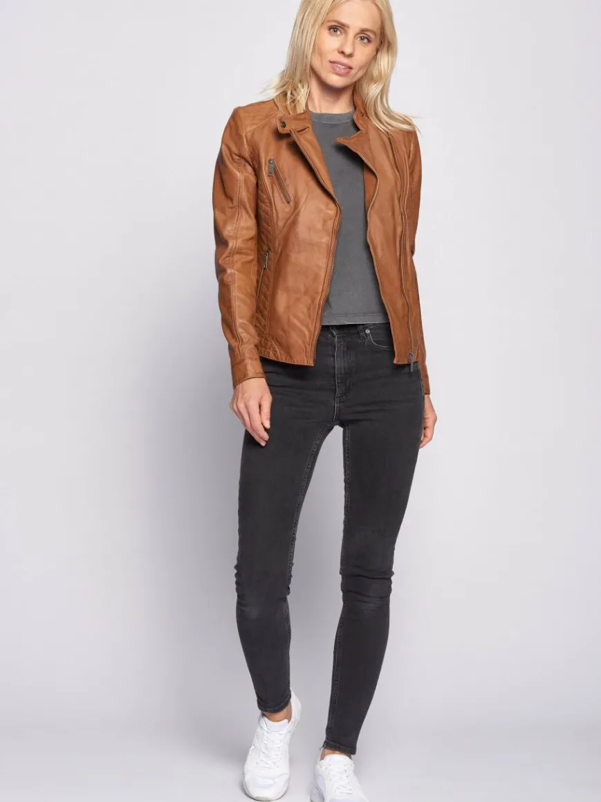 Maze Jacken & Westen*Damen Lederjacke cognac uni