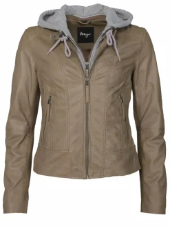 Maze Blazer*Damen Lederjacke taupe uni