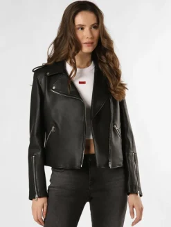 HUGO Jacken & Westen*Damen Lederjacke - Lujana schwarz uni