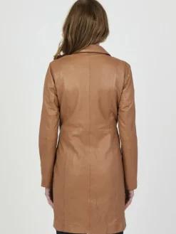 JCC Jacken & Westen*Damen Ledermantel cognac uni