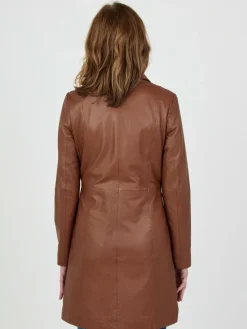 JCC Jacken & Westen*Damen Ledermantel braun uni