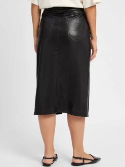 BOSS Orange Röcke*Damen Lederrock - C_Vilera schwarz uni