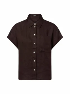 Opus Blusen*Damen Leinenbluse schoko uni