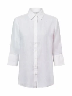 Marie Lund Blusen*Damen Leinenbluse - Rihab weiß uni