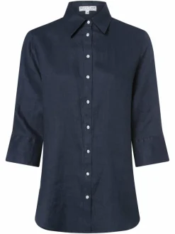 Marie Lund Blusen*Damen Leinenbluse - Rihab indigo uni