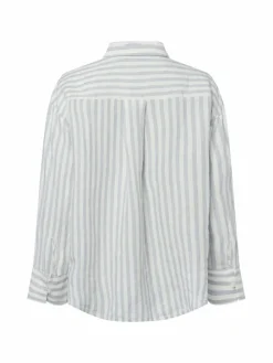 Tommy Hilfiger Blusen*Damen Leinen-Hemdbluse hellblau weiß gestreift