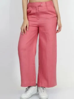 Vicci Germany Hosen*Damen Leinenhose rosa uni