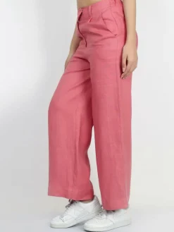 Vicci Germany Hosen*Damen Leinenhose rosa uni