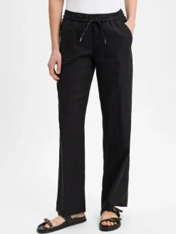 BRAX Hosen*Damen Leinenhose - Farina schwarz uni