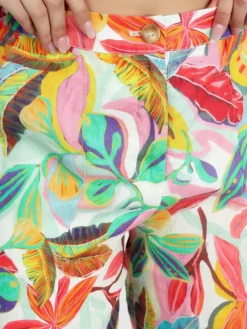 Vicci Germany Hosen*Damen Leinenshort mehrfarbig bedruckt